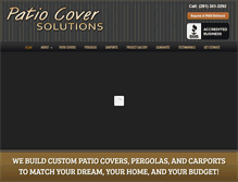 Tablet Screenshot of patiocoversolutions.com